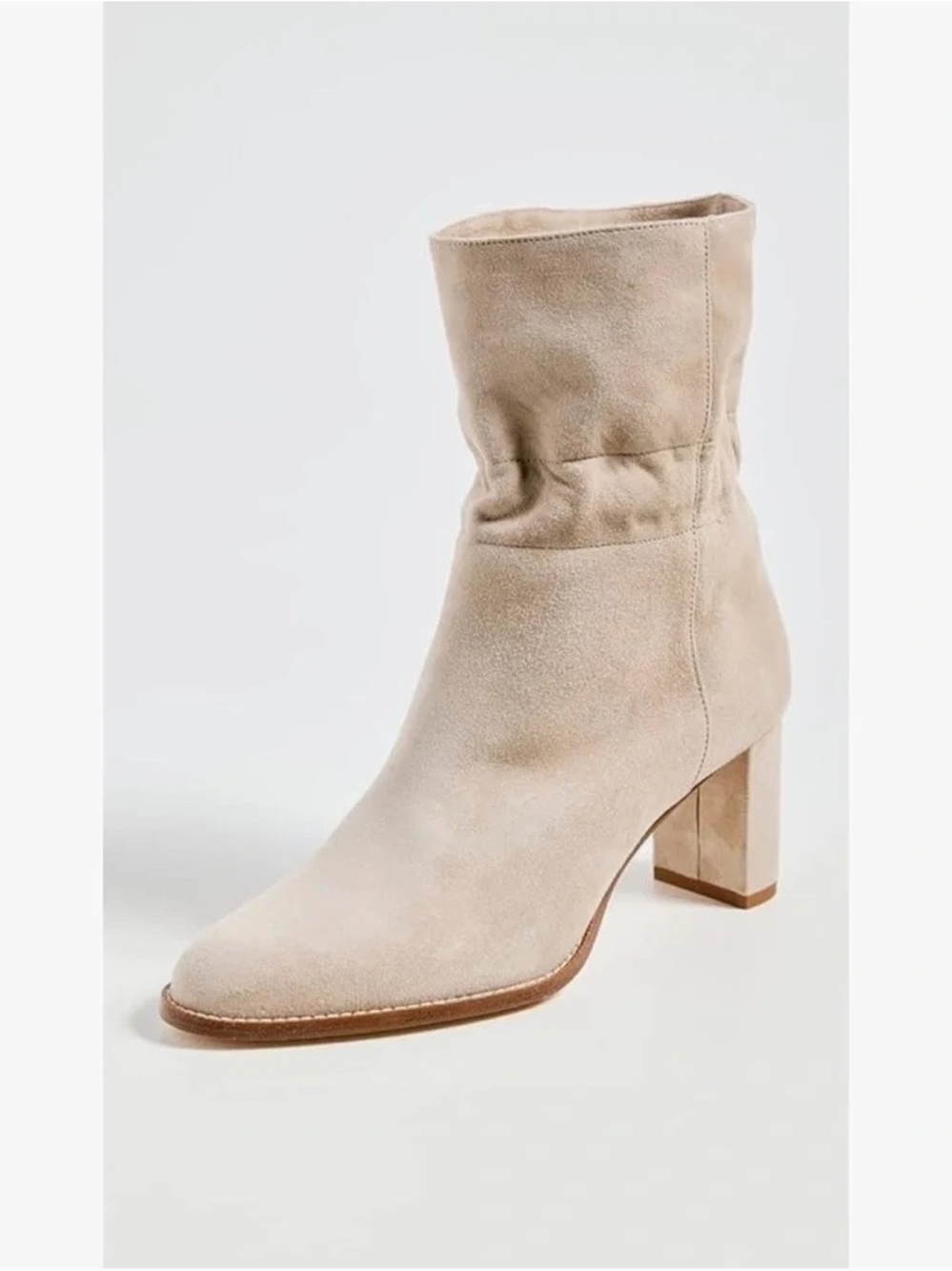 Marion Parke Lola Suede Women's Ankle Boots - Beige-Italy